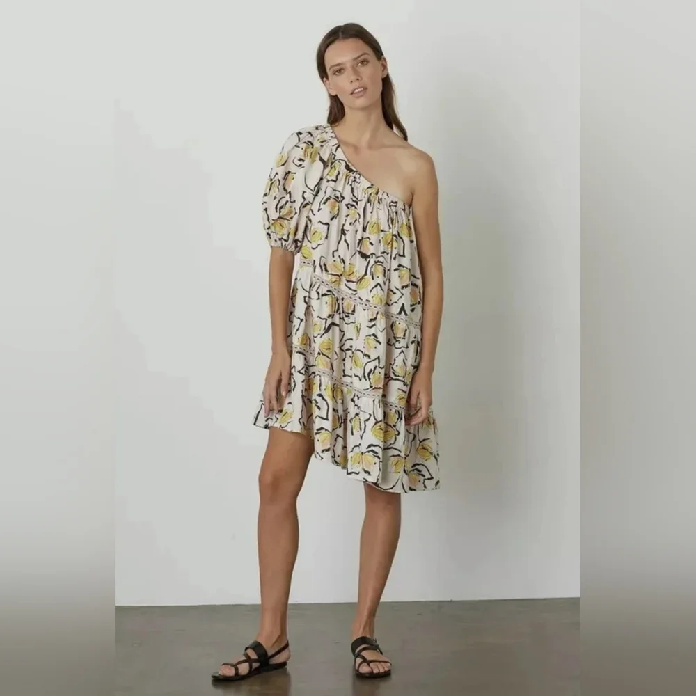 VELVET By Graham & Spencer Adalyn One Shoulder Boho Mini Dress